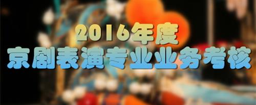 少妇逼肥瘾大难吊国家京剧院2016年度京剧表演专业业务考...